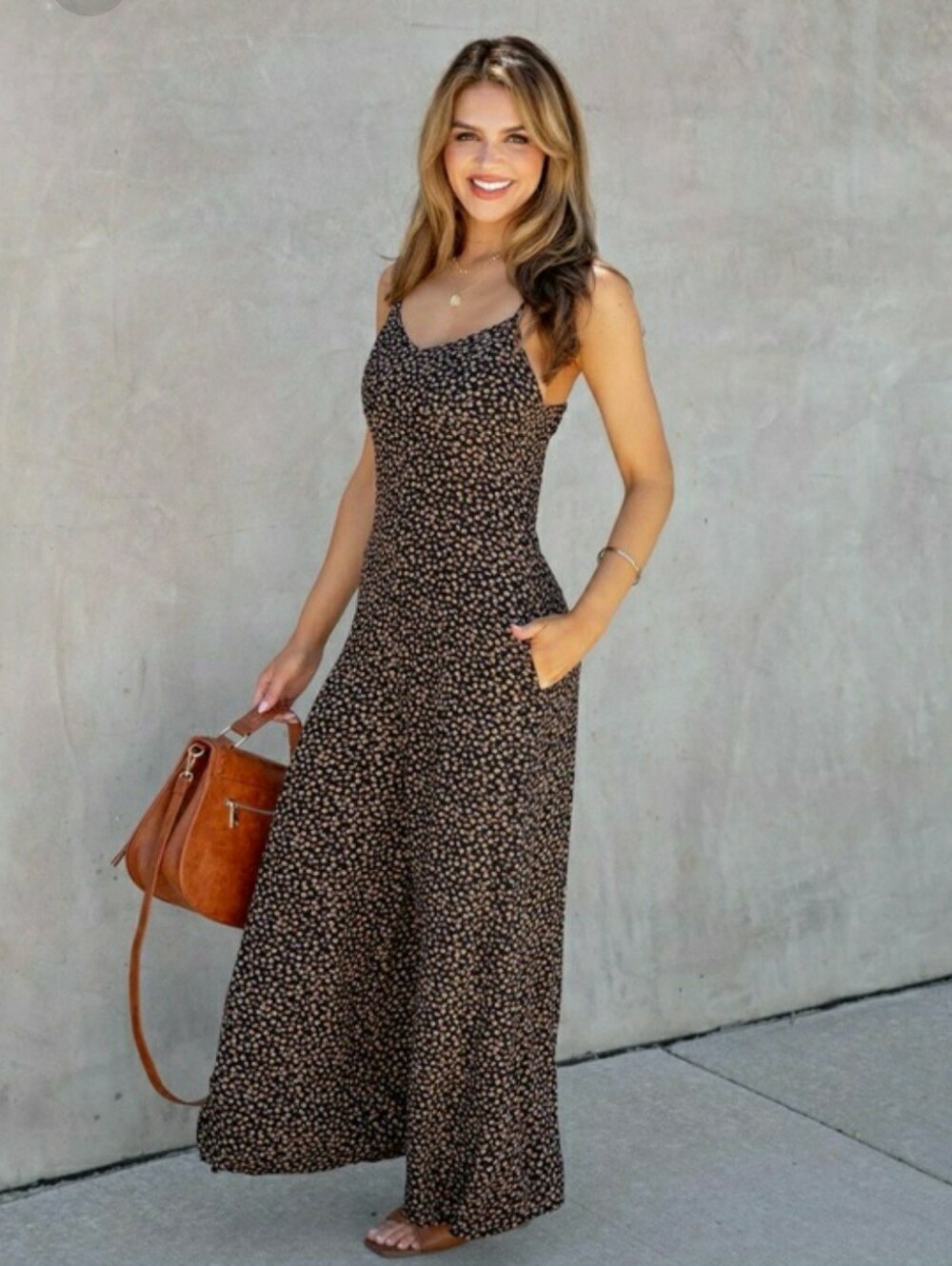 VICI COLLECTION MAZARINA FLORAL POCKETED JUMPSUIT
